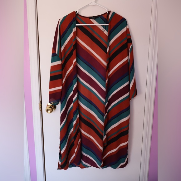 Long cardigan with side slits - Picture 1 of 3